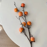 Artificial Persimmon Branch - 34.6" - OpalFloarl-Premium artificial flowers and elegant vases to elevate your home decor.