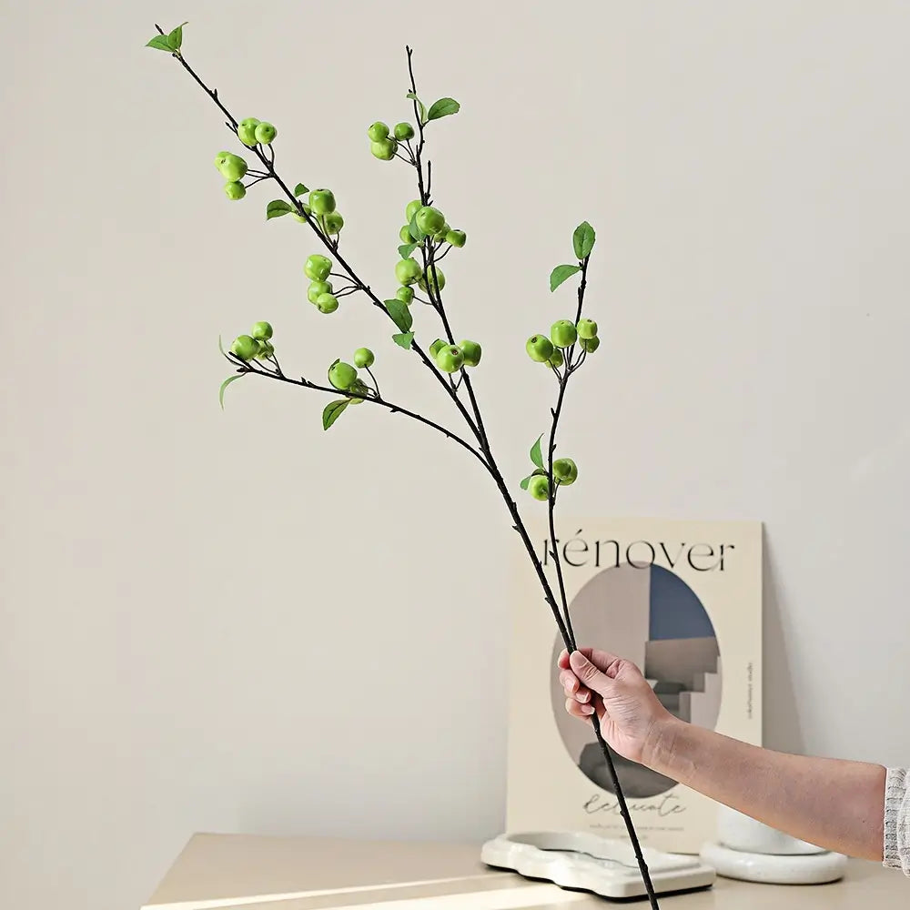 Artificial Mini Apple Branch - 41.3" - OpalFloarl-Premium artificial flowers and elegant vases to elevate your home decor.