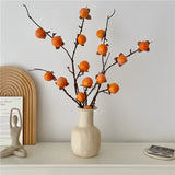 Artificial Persimmon Branch - 34.6" - OpalFloarl-Premium artificial flowers and elegant vases to elevate your home decor.