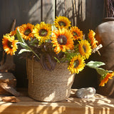 Artificial Sunflower Stem - 21.6" - OpalFloarl-Premium artificial flowers and elegant vases to elevate your home decor.