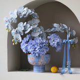 Opalfloral Blue Orchid and Hydrangea Artificial Flower Arrangement - OpalFloarl-Premium artificial flowers and elegant vases to elevate your home decor.