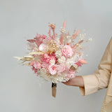 Opalfloral Blush Harmony Dried Flower Bouquet - Large & Small Sizes - OpalFloarl-Premium artificial flowers and elegant vases to elevate your home decor.