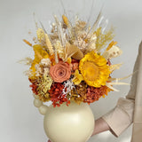 Opalfloral Golden Sunset Dried Flower Bouquet - Large & Small Sizes - OpalFloarl-Premium artificial flowers and elegant vases to elevate your home decor.