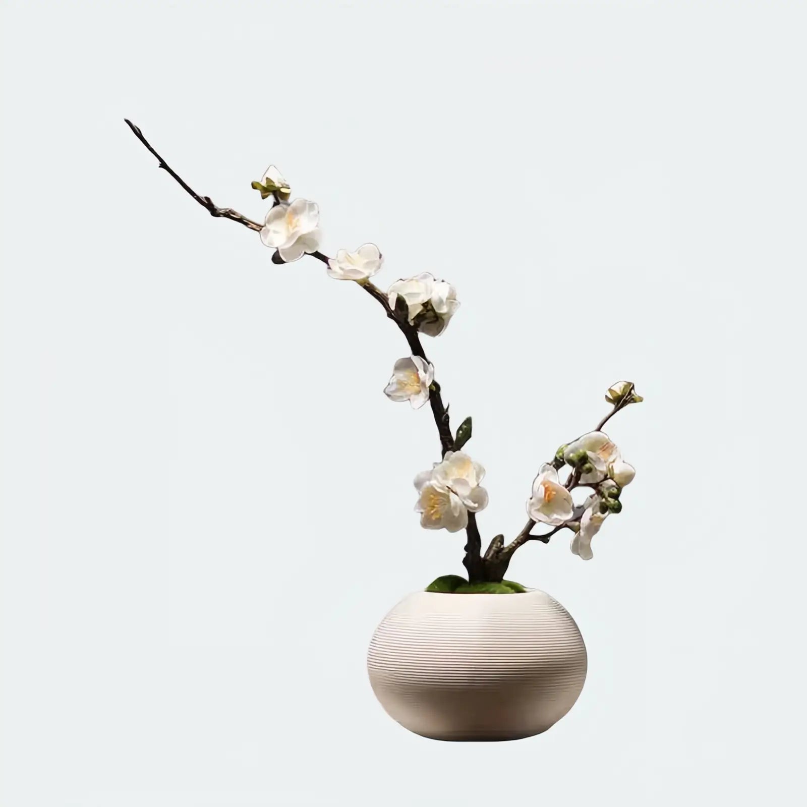 Opalfloral Graceful Faux Plum Blossom Arrangement – Available in White, Pink, Yellow, and Red - OpalFloarl-Premium artificial flowers and elegant vases to elevate your home decor.