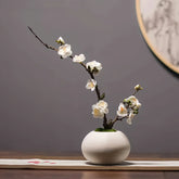 Opalfloral Graceful Faux Plum Blossom Arrangement – Available in White, Pink, Yellow, and Red - OpalFloarl-Premium artificial flowers and elegant vases to elevate your home decor.