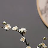 Opalfloral Graceful Faux Plum Blossom Arrangement – Available in White, Pink, Yellow, and Red - OpalFloarl-Premium artificial flowers and elegant vases to elevate your home decor.