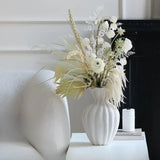 Opalfloral Ivory Elegance Dried Flower Arrangement - OpalFloarl-Premium artificial flowers and elegant vases to elevate your home decor.