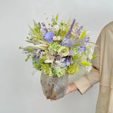 Opalfloral Lavender Meadow Dried Flower Bouquet - Large & Small Sizes - OpalFloarl-Premium artificial flowers and elegant vases to elevate your home decor.