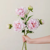 Opalfloral Lifelike White & Light Purple Peony Artificial Bouquet - OpalFloarl-Premium artificial flowers and elegant vases to elevate your home decor.