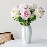 Opalfloral Lifelike White & Light Purple Peony Artificial Bouquet - OpalFloarl-Premium artificial flowers and elegant vases to elevate your home decor.
