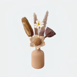 Opalfloral Natural Lotus & Pampas Dried Flower Set – Rustic Centerpiece with Ceramic Vase, 11.8'' Tall - OpalFloarl-Premium artificial flowers and elegant vases to elevate your home decor.