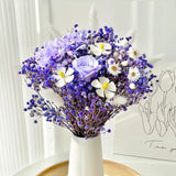 Opalfloral Purple Gypsophila and Hydrangea Dried Flower Bouquet - OpalFloarl-Premium artificial flowers and elegant vases to elevate your home decor.