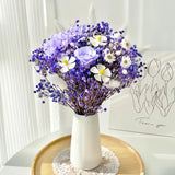 Opalfloral Purple Gypsophila and Hydrangea Dried Flower Bouquet - OpalFloarl-Premium artificial flowers and elegant vases to elevate your home decor.