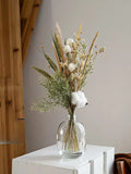 Opalfloral Rustic Cotton and Pampas Grass Dried Flower Set - OpalFloarl-Premium artificial flowers and elegant vases to elevate your home decor.