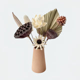 Opalfloral Rustic Lotus & Pinecone Dried Flower Set – Farmhouse Arrangement with Ceramic Vase, 15.7'' Tall - OpalFloarl-Premium artificial flowers and elegant vases to elevate your home decor.