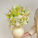 Opalfloral Serenity Green Dried Flower Bouquet - Large & Small Sizes - OpalFloarl-Premium artificial flowers and elegant vases to elevate your home decor.