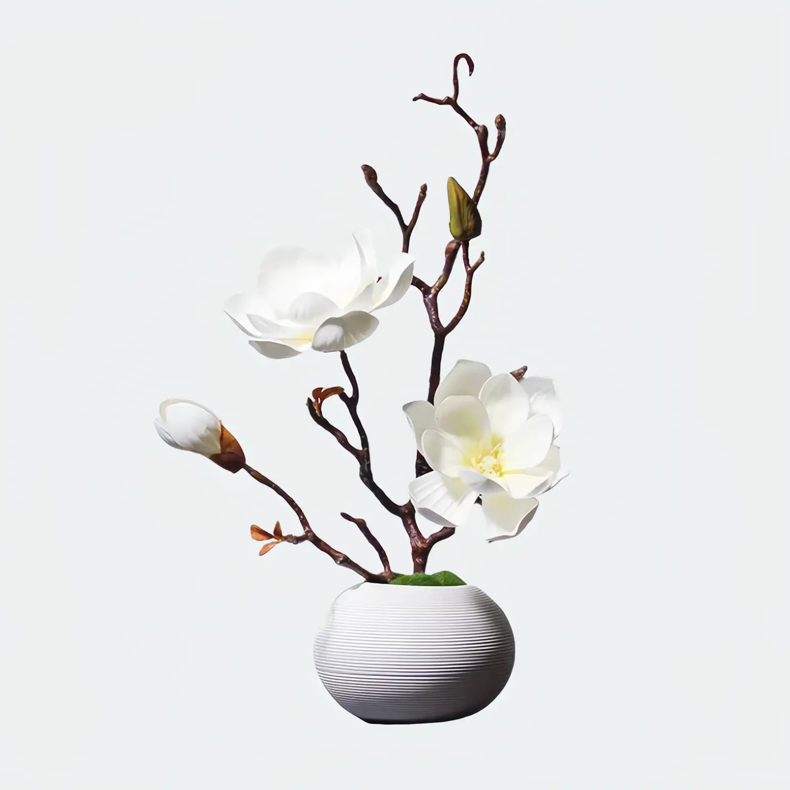 Opalfloral Timeless Faux Magnolia Arrangement – Available in White, Pink, Yellow, and Red - OpalFloarl-Premium artificial flowers and elegant vases to elevate your home decor.