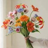 Opalfloral Vibrant Mixed Artificial Floral Bouquet - OpalFloarl-Premium artificial flowers and elegant vases to elevate your home decor.
