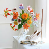 Opalfloral Vibrant Mixed Artificial Floral Bouquet - OpalFloarl-Premium artificial flowers and elegant vases to elevate your home decor.