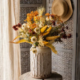 Rustic Golden Harvest Artificial Floral Arrangement - OpalFloarl-Premium artificial flowers and elegant vases to elevate your home decor.