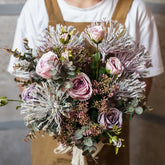 Vintage Lavender and Rose Artificial Floral Arrangement - OpalFloarl-Premium artificial flowers and elegant vases to elevate your home decor.