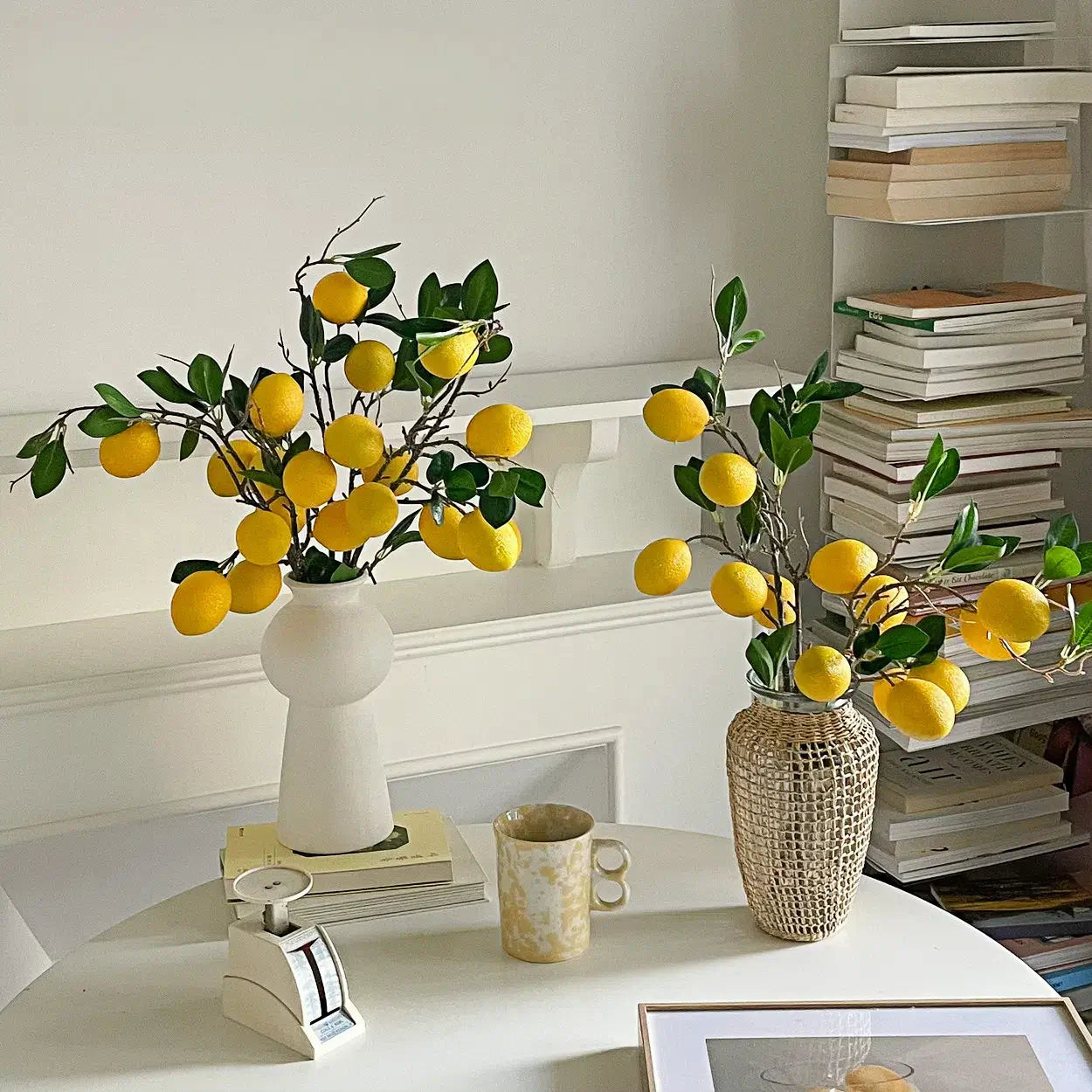 Artificial Lemon Branch - 19.7"