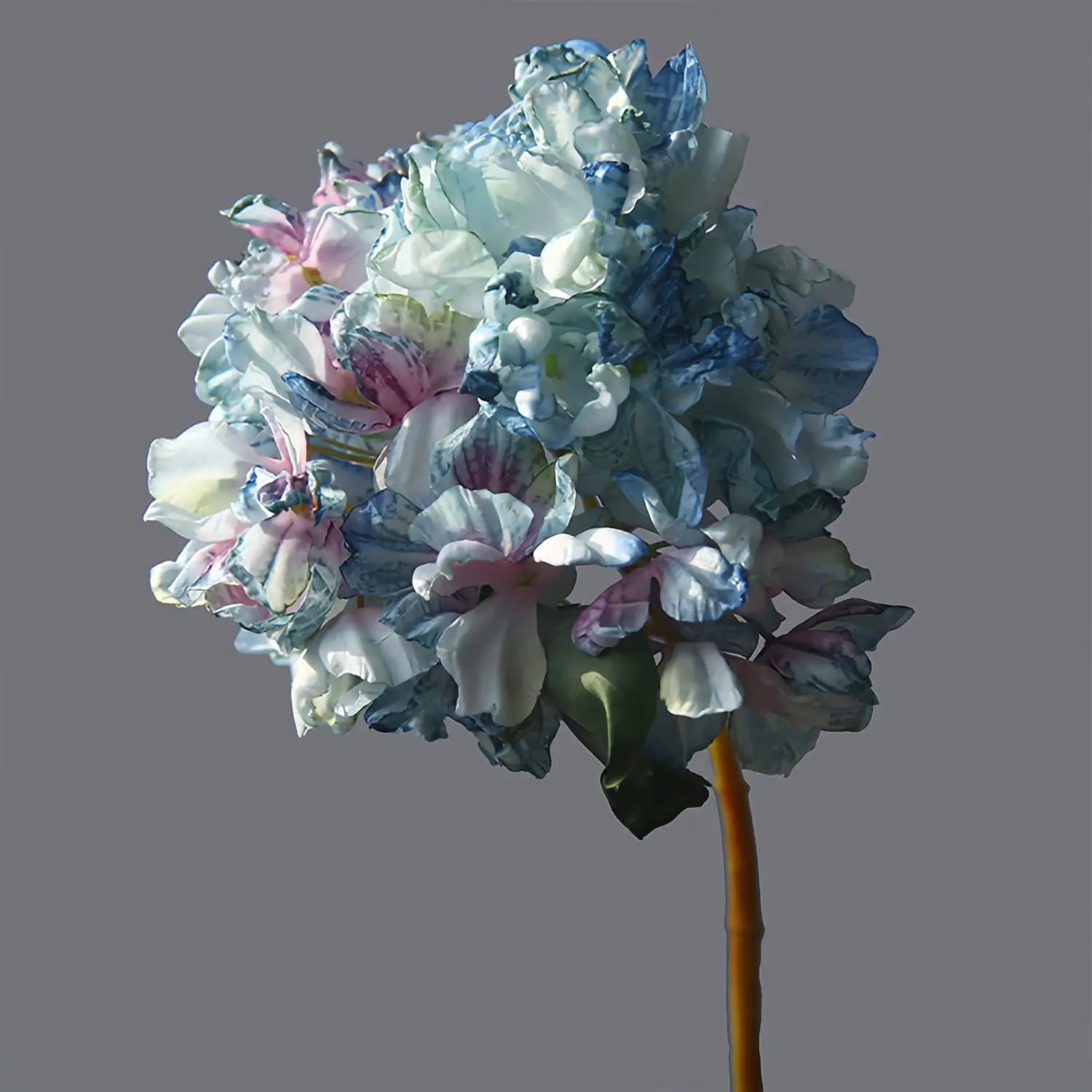 Artificial Scorched Edge Hydrangea - 14.2"