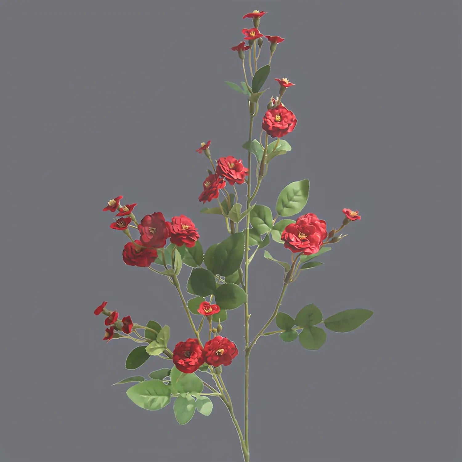 Artificial Spray Rose Branch - 27.6"