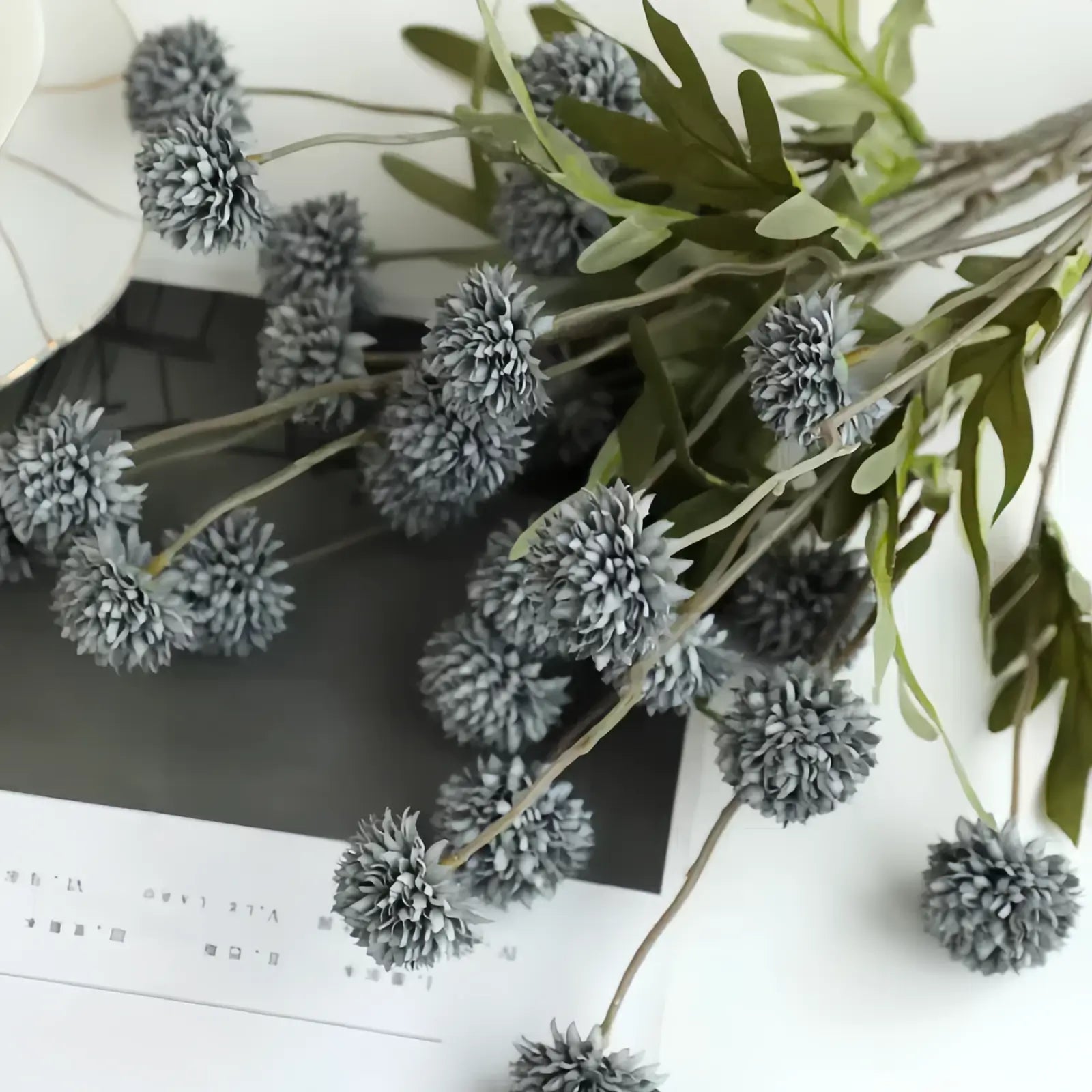 Artificial Dandelion Flower Bouquet - White, Blue, and Multicolor Options