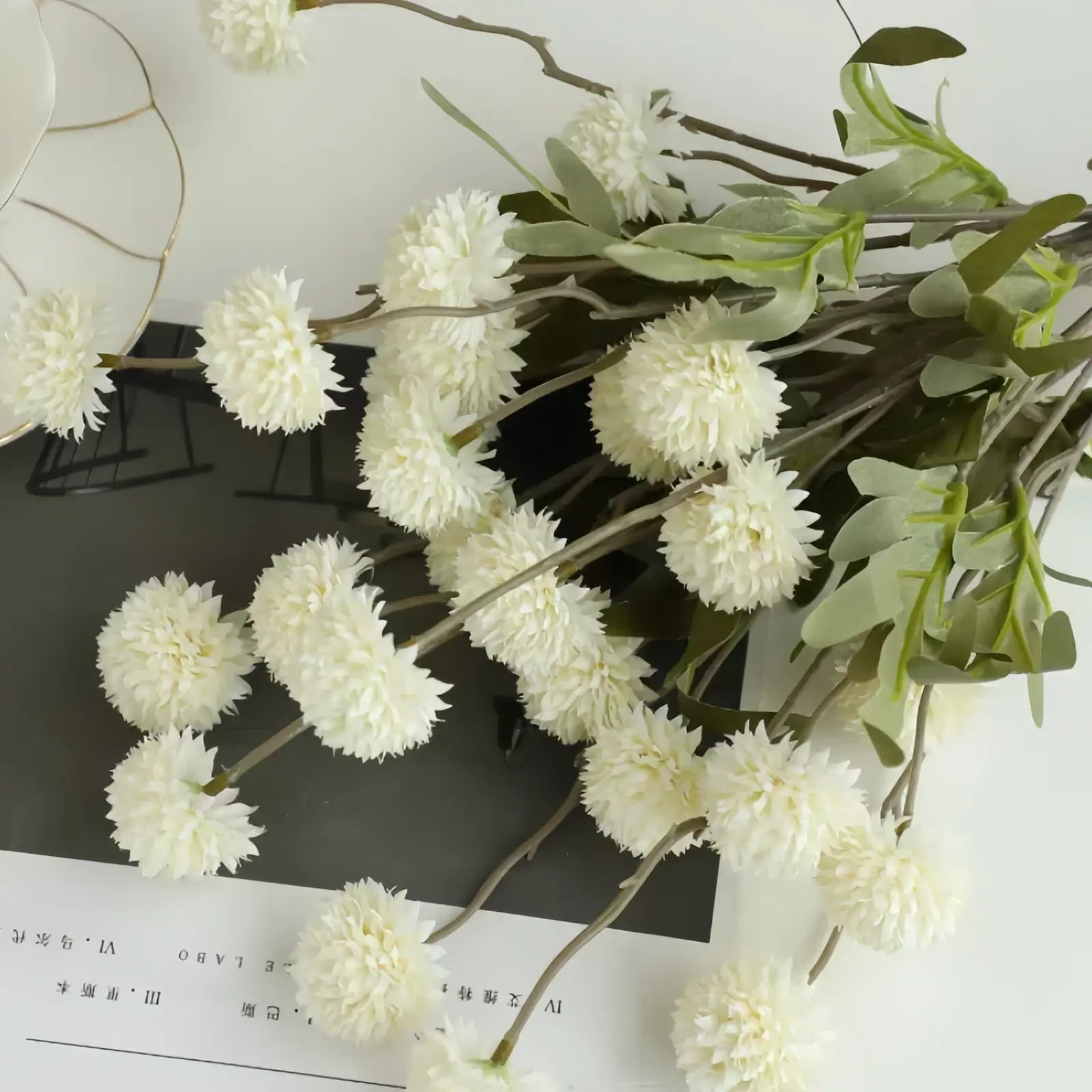 Artificial Dandelion Flower Bouquet - White, Blue, and Multicolor Options