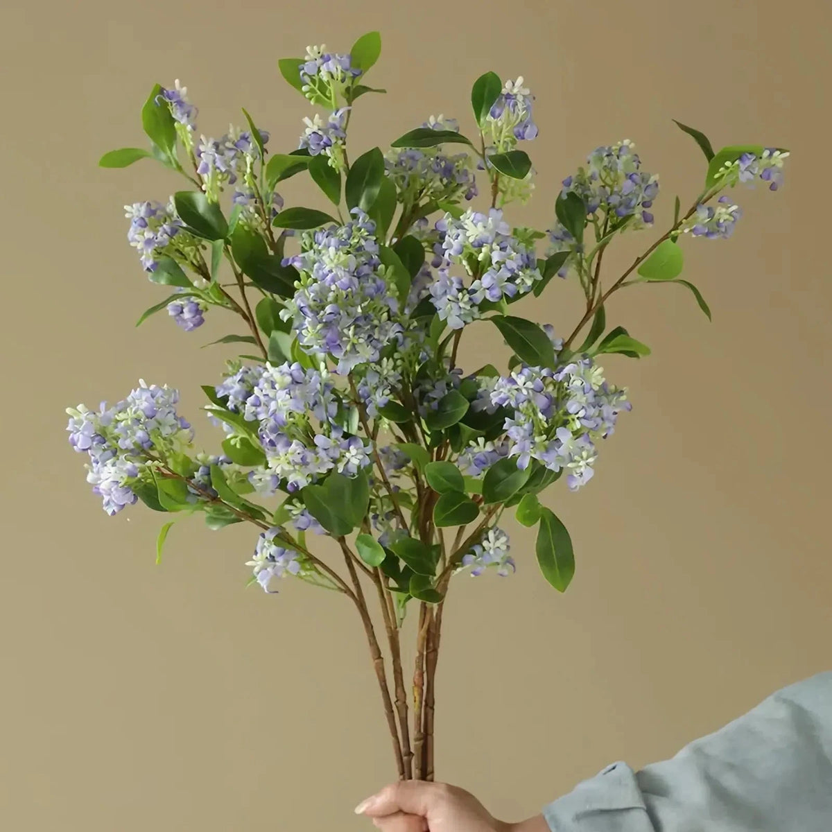 Lifelike Osmanthus Artificial Stems – Blue Serenity – Set of 12