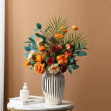 Opalfloral Artificial Seasonal Bouquet Collection - Warm Tones, Multiple Styles