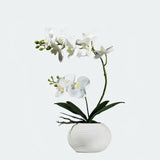 Opalfloral Elegant Faux Orchid Arrangement – Available in White, Pink, Yellow, and Red