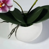 Opalfloral Elegant Faux Orchid Arrangement – Available in White, Pink, Yellow, and Red