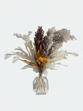 Opalfloral Golden Bloom Pampas and Eucalyptus Dried Flower Set