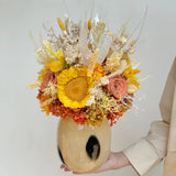 Opalfloral Golden Sunset Dried Flower Bouquet - Large & Small Sizes