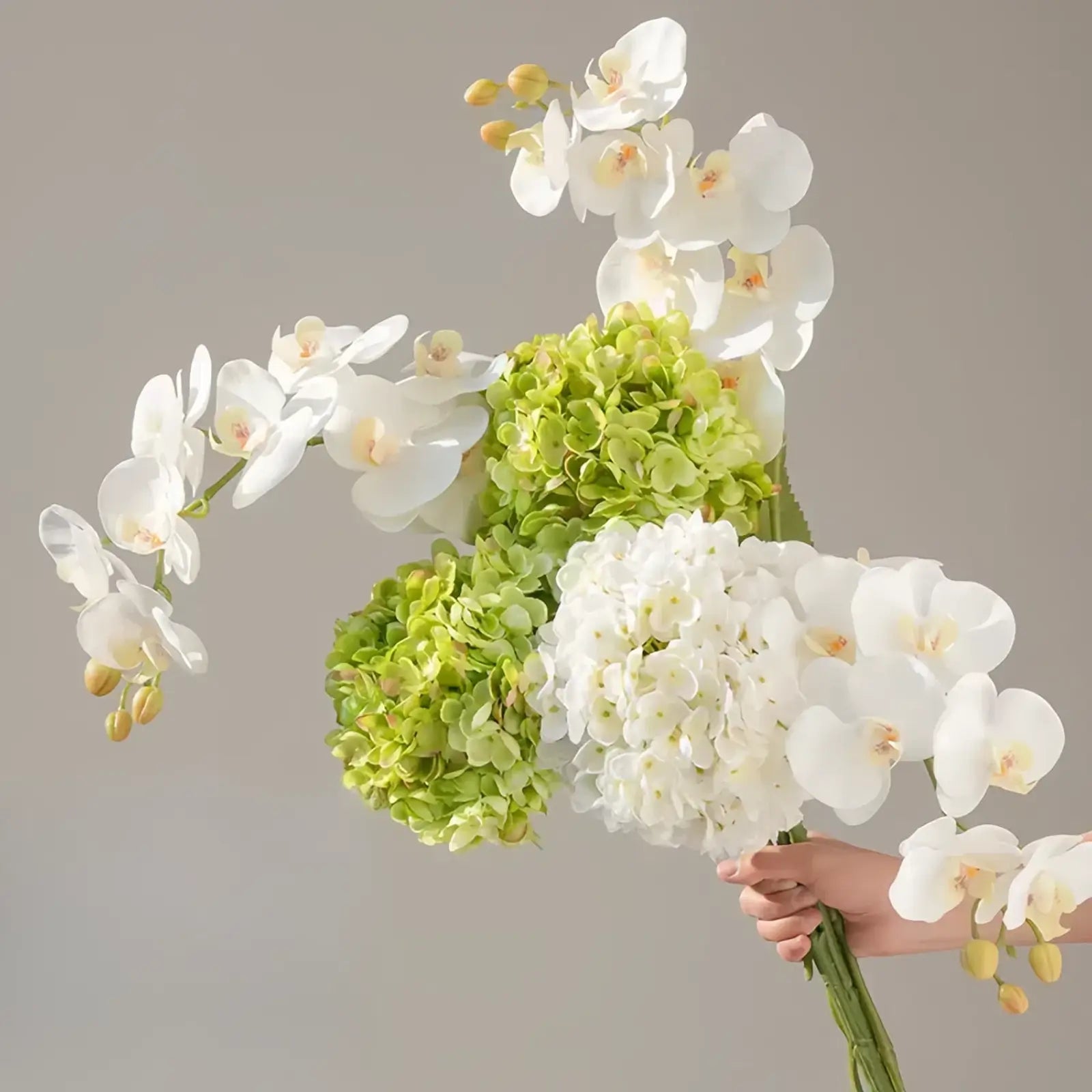 Opalfloral Lifelike Orchid & Hydrangea Artificial Bouquet - Elegant Décor