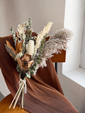 Opalfloral Pampas Grass and Eucalyptus Dried Flower Bouquet