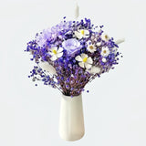 Opalfloral Purple Gypsophila and Hydrangea Dried Flower Bouquet