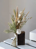 Opalfloral Rustic Cotton and Pampas Grass Dried Flower Set