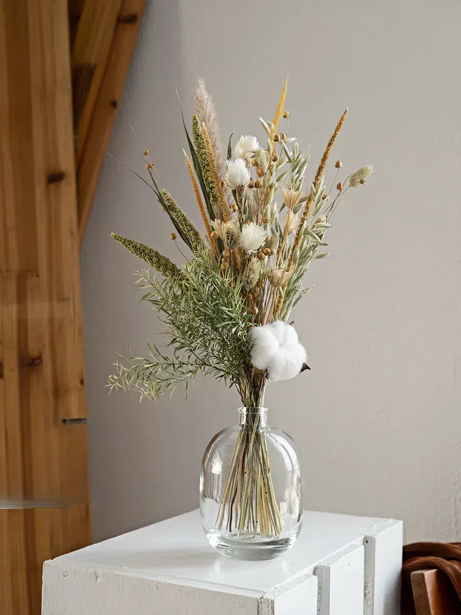 Opalfloral Rustic Cotton and Pampas Grass Dried Flower Set