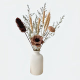 Opalfloral Rustic Wheat & Pinecone Dried Flower Set – Cozy Centerpiece with Ceramic Vase, 15.7'' Tall