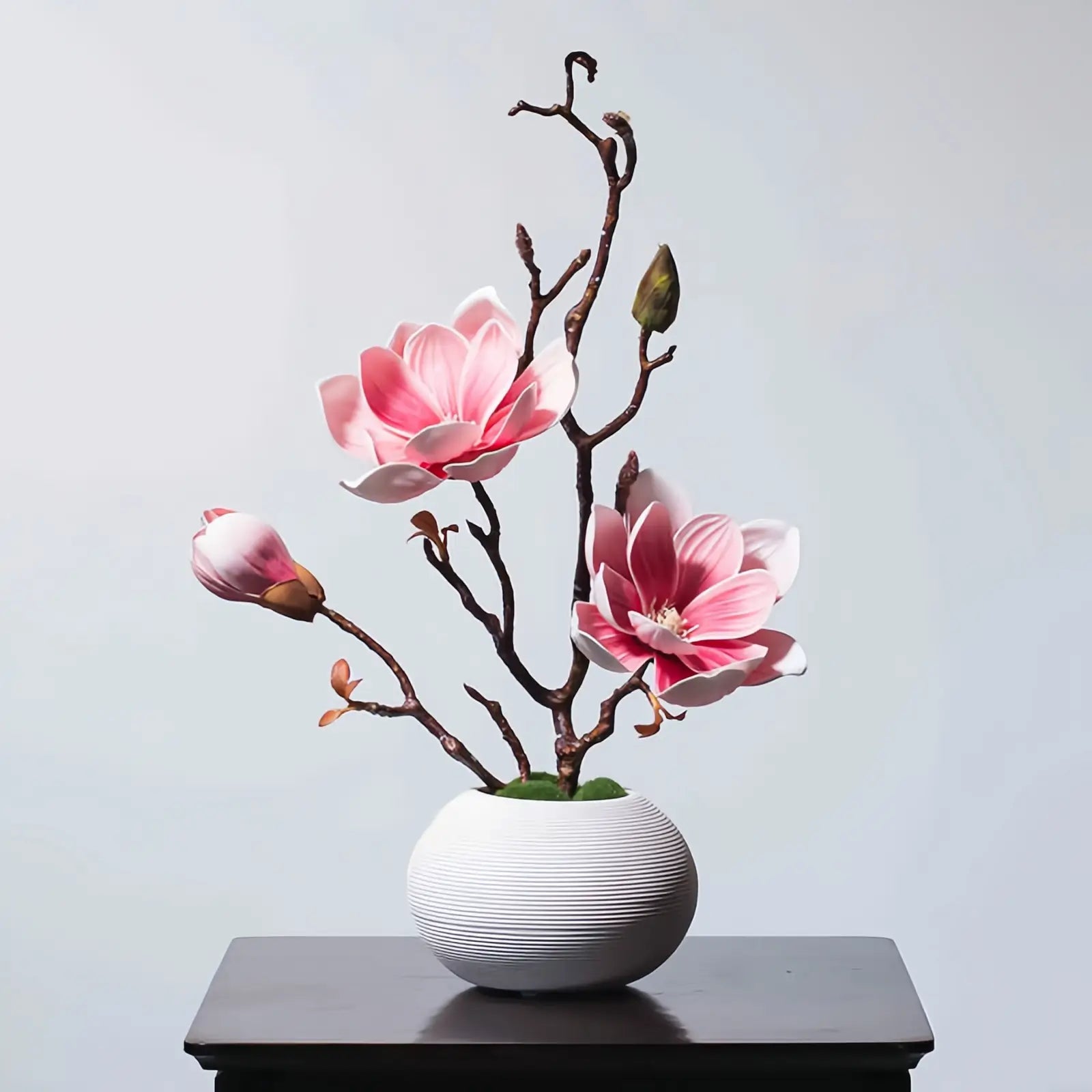 Opalfloral Timeless Faux Magnolia Arrangement – Available in White, Pink, Yellow, and Red