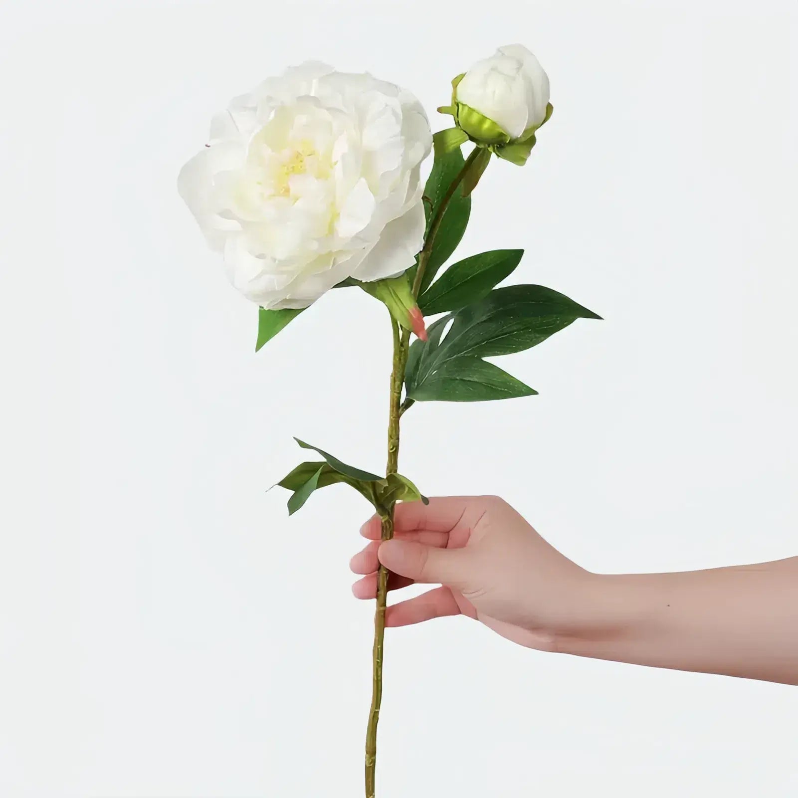 Opalfloral Lifelike White Peony Artificial Bouquet - Elegant Décor - OpalFloarl-Premium artificial flowers and elegant vases to elevate your home decor. 