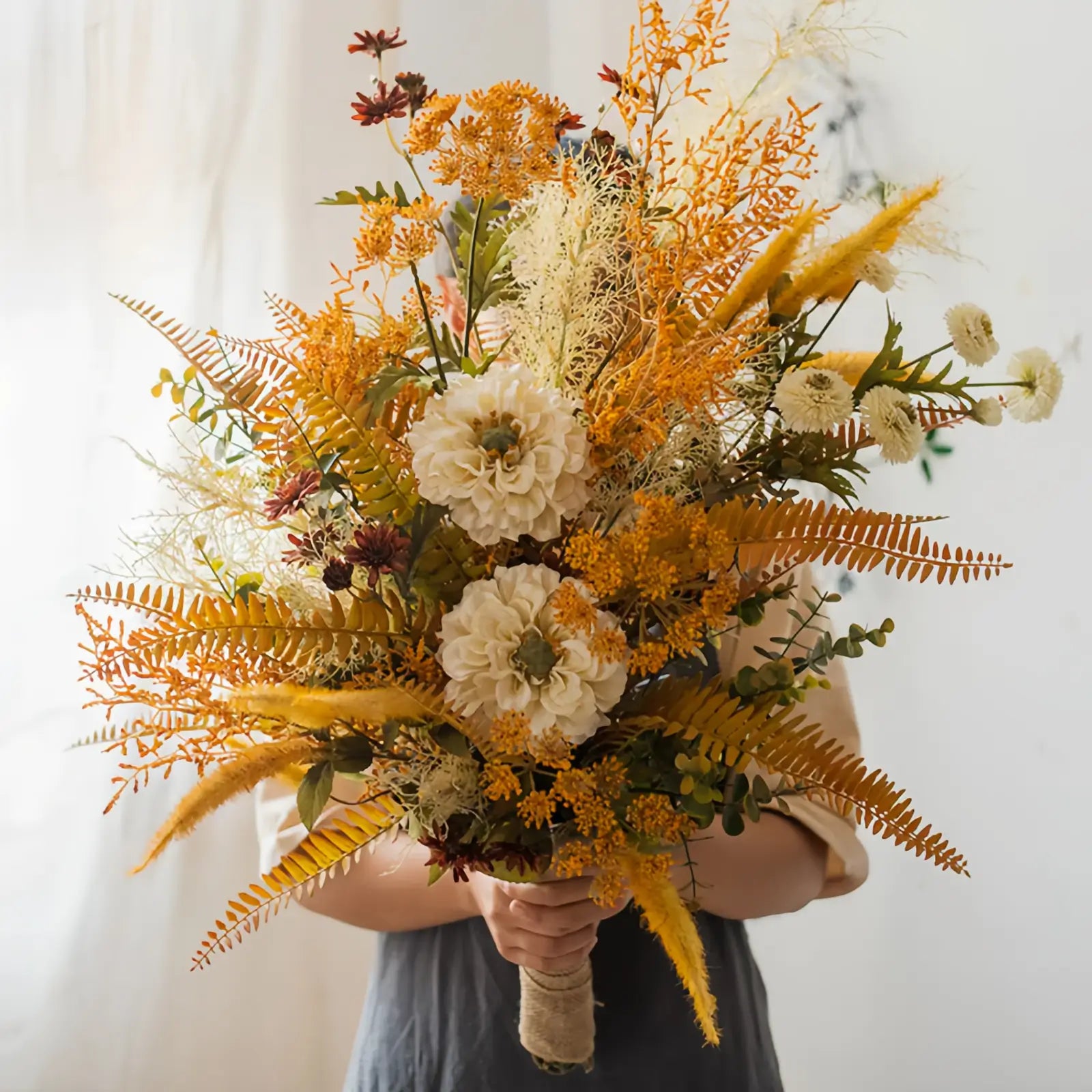 Rustic Fall-Inspired Artificial Floral Arrangement