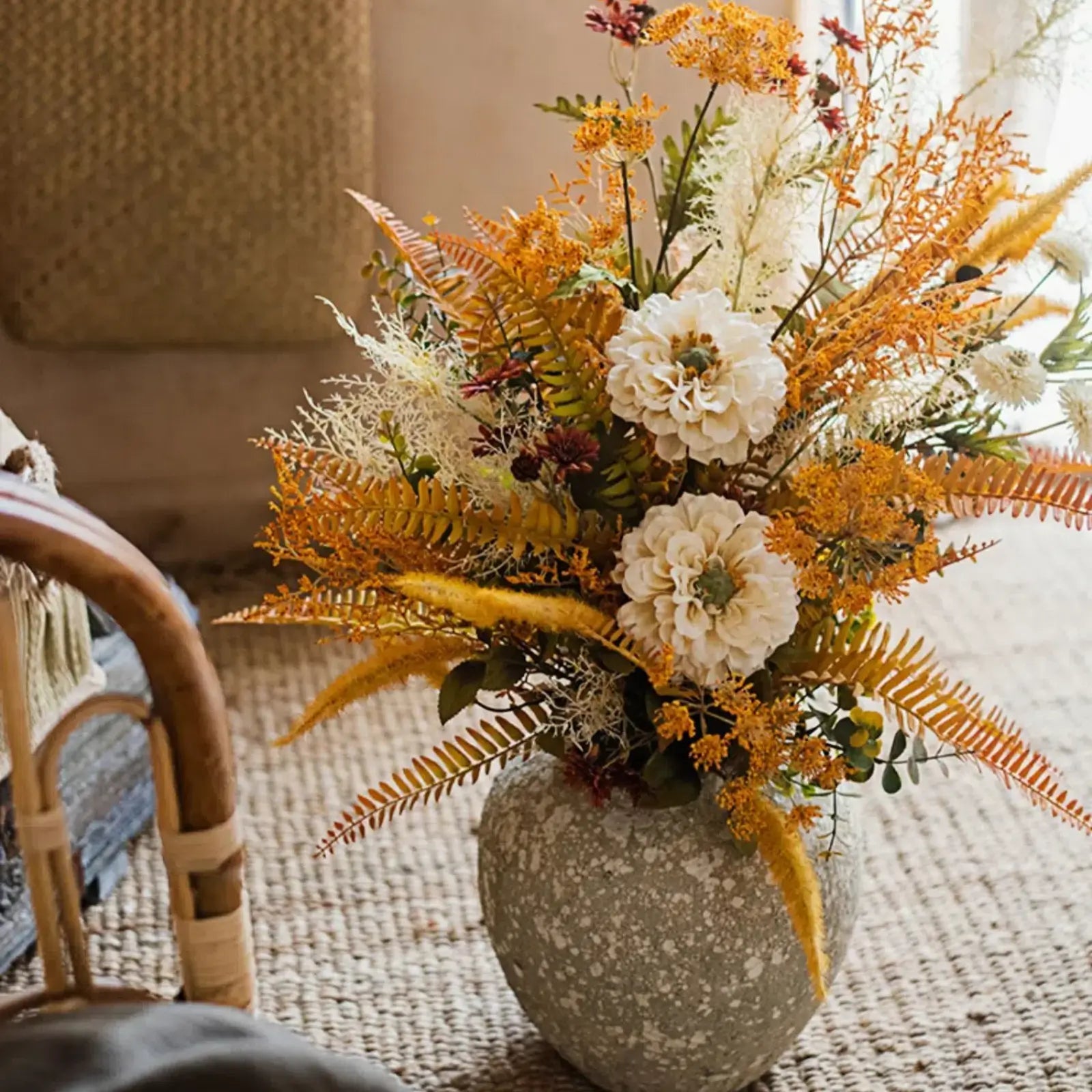 Rustic Fall-Inspired Artificial Floral Arrangement