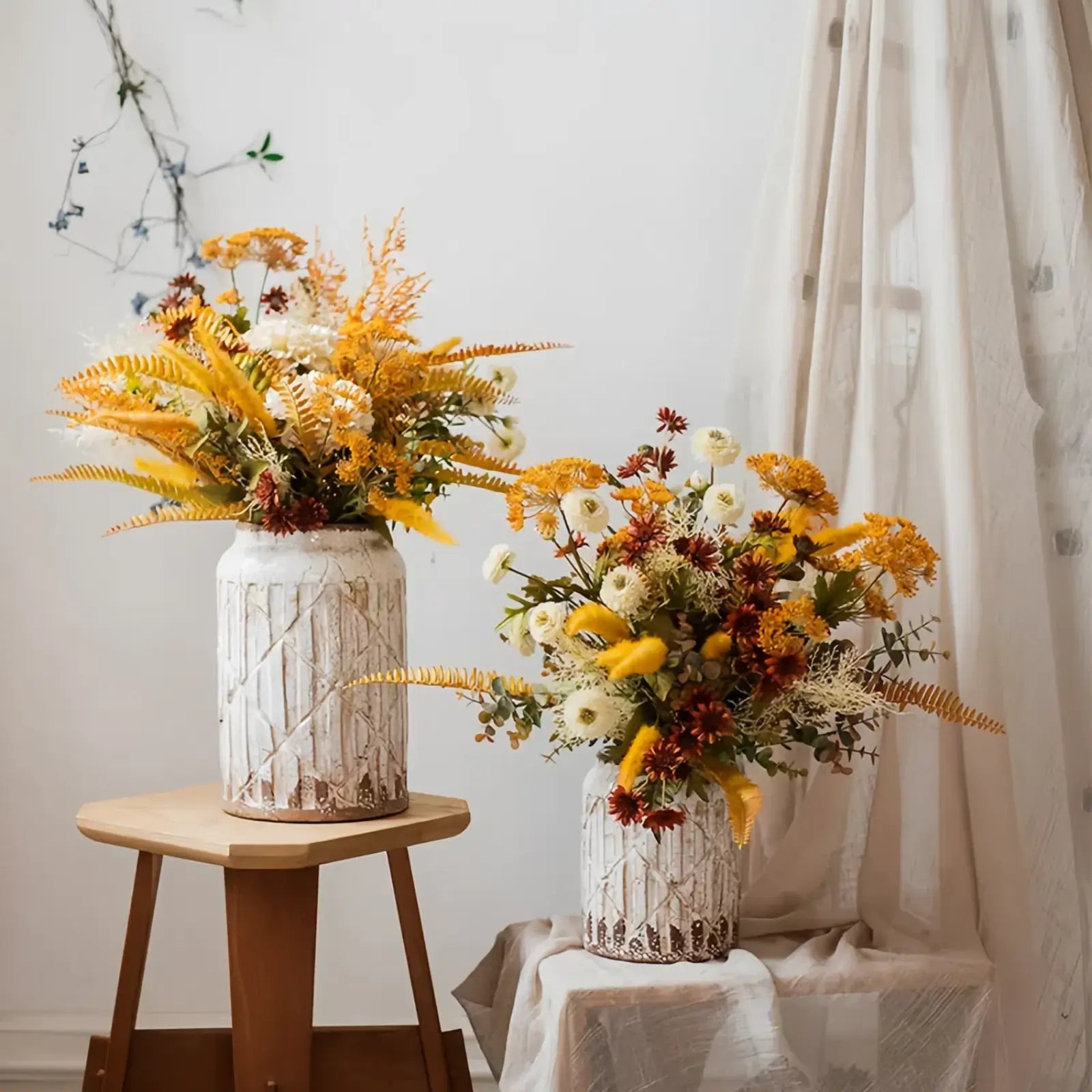 Rustic Fall-Inspired Artificial Floral Arrangement