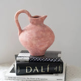 [8.3"] Rustic Terracotta Ceramic Pitcher Vase