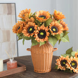 Vibrant Artificial Sunflower Bouquet – 2 Color Options