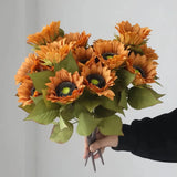 Vibrant Artificial Sunflower Bouquet – 2 Color Options